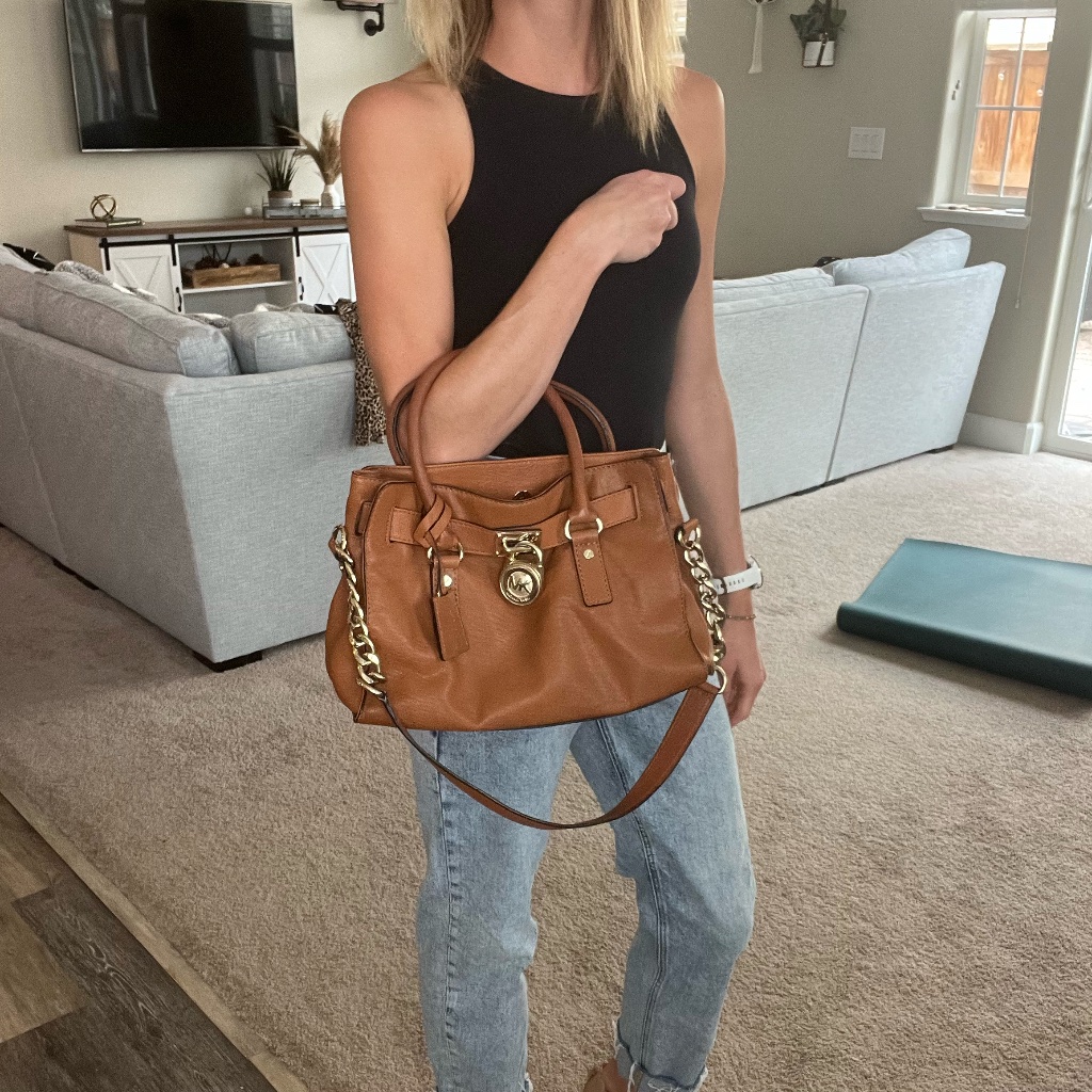 Michael Kors Medium Brown Leather Satchel